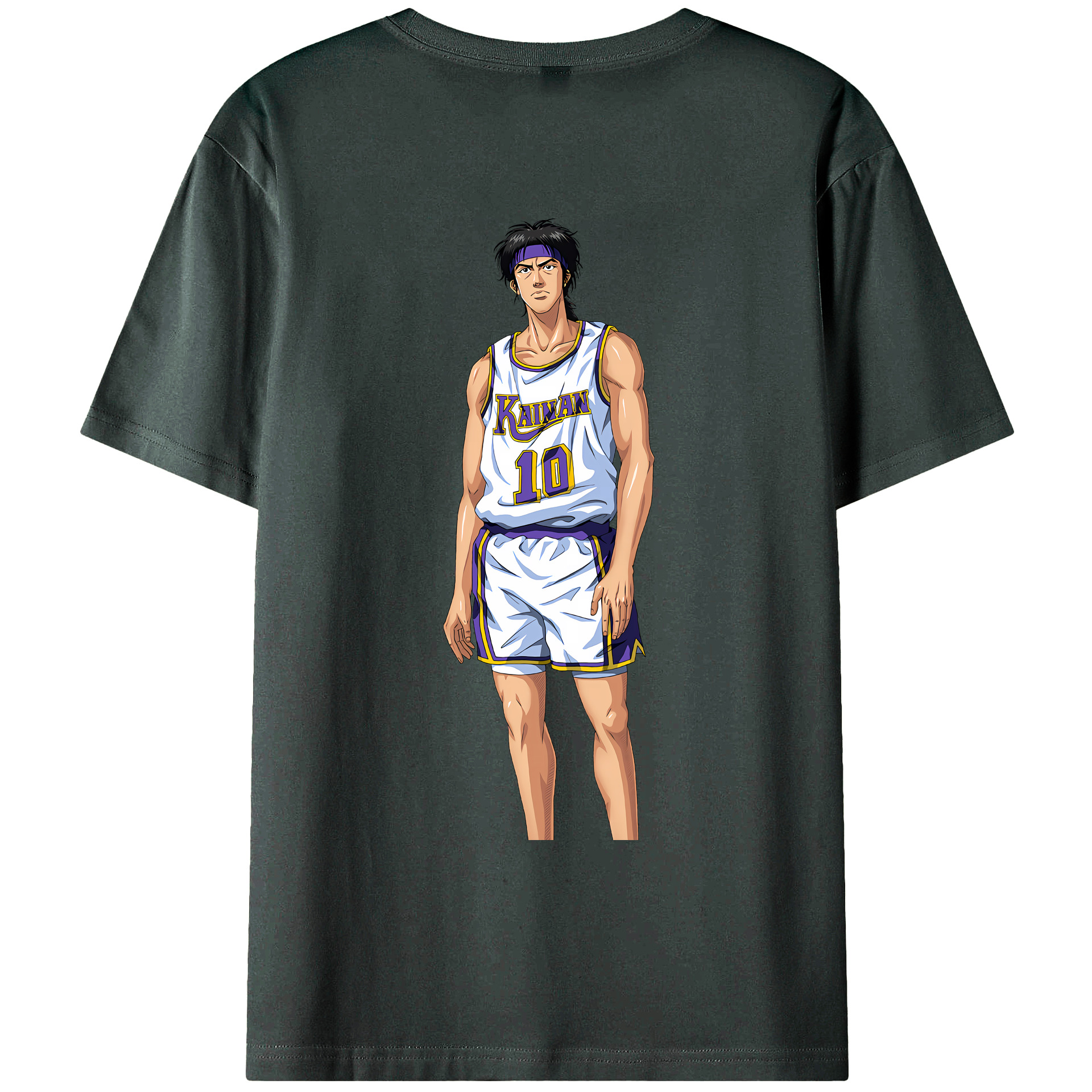 （画像用） SLAM DUNK／スラムダンク 綿100％ メンズ半袖Tシャツ（バックプリント） 通気性